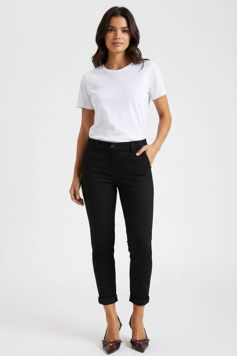 Elegante 3/4 Stoffhose
