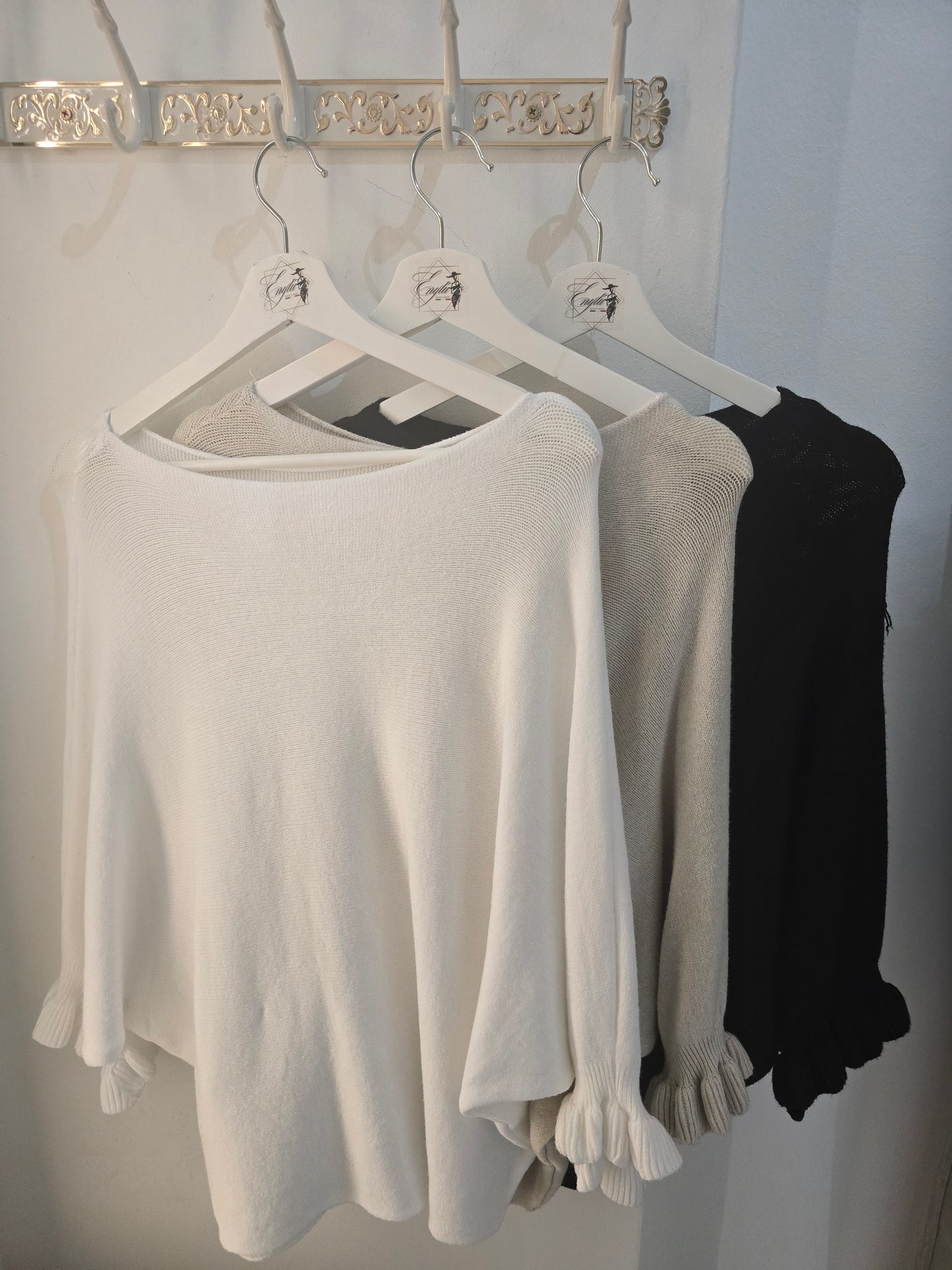 Pullover mit Rüschenärmel