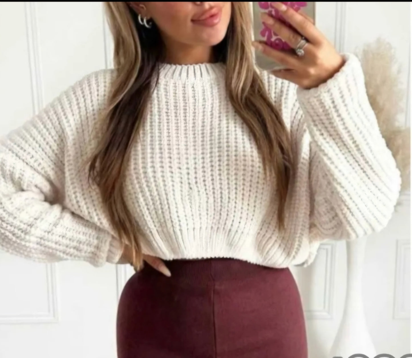 Kurzer Strickpullover