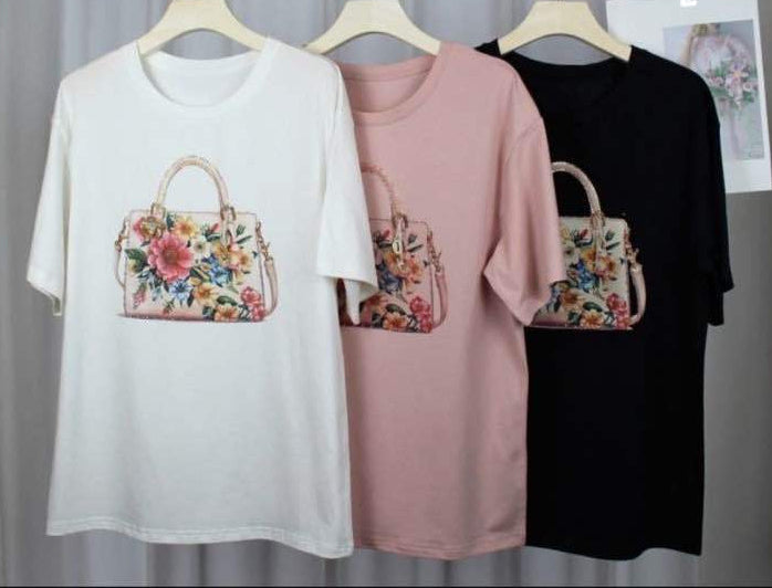 T Shirt mit Handtasche