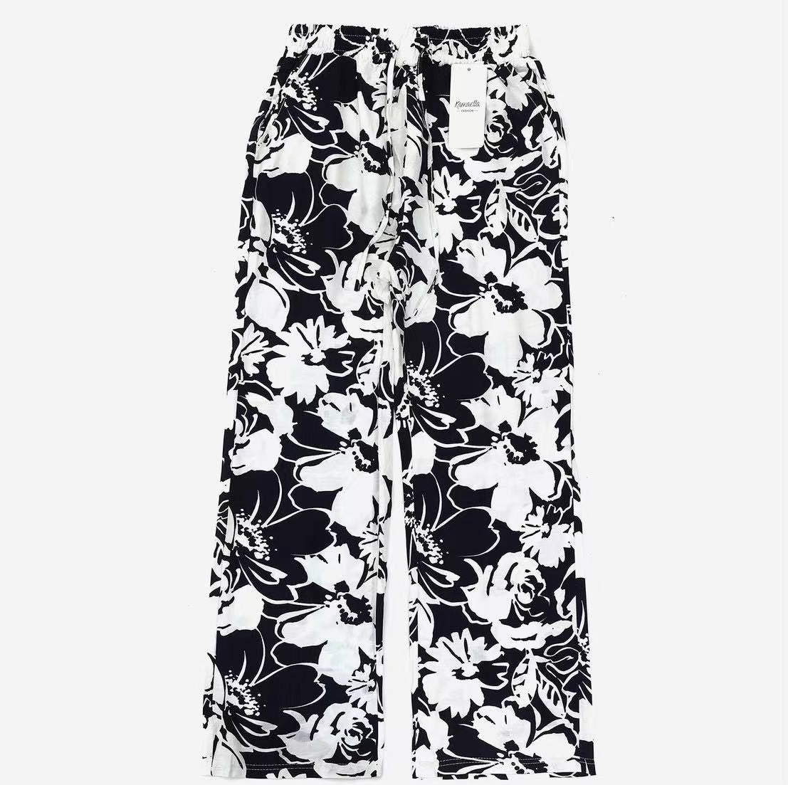 Weite Blumenhose
