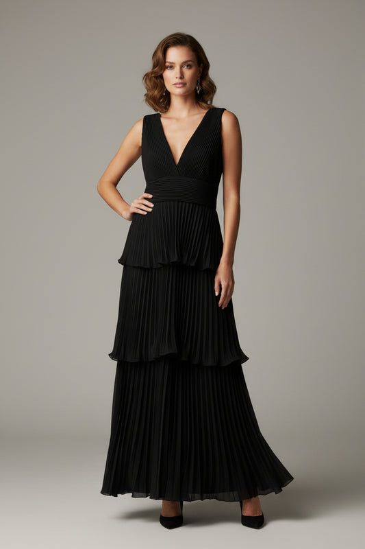 Langes Kleid mit Volant