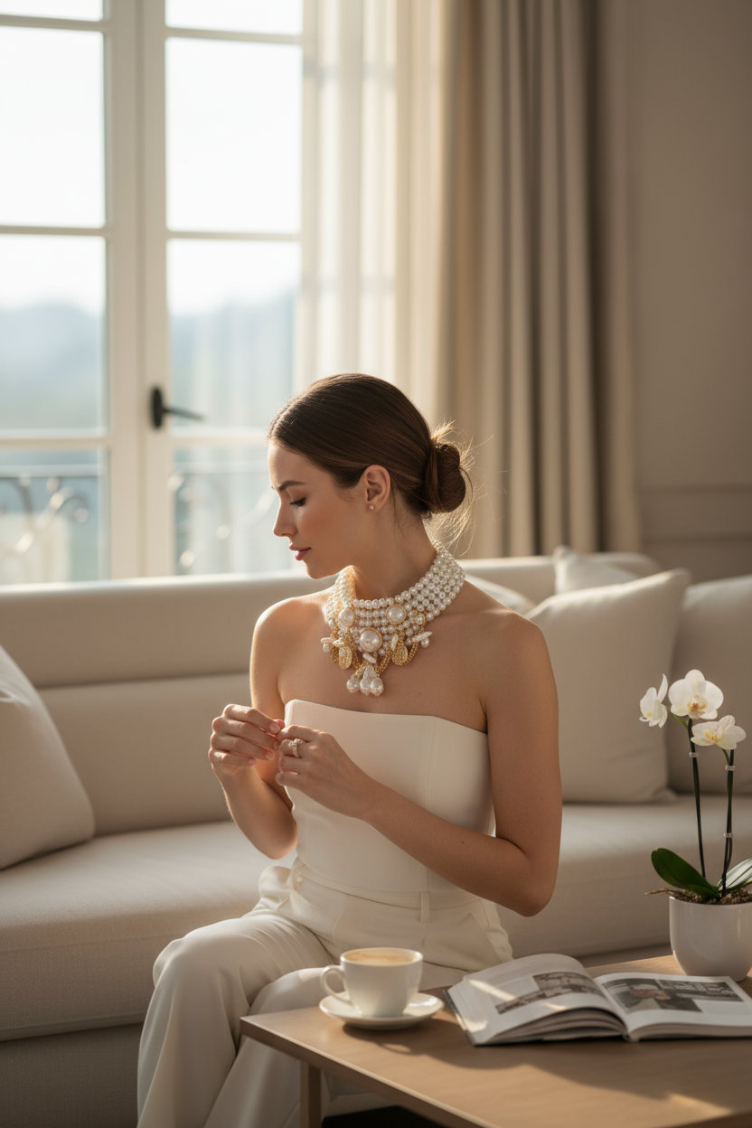 Neckholder Perle