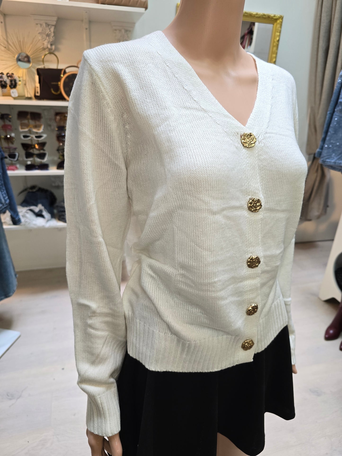 Cardigan mit Seide & Cashmere Blend