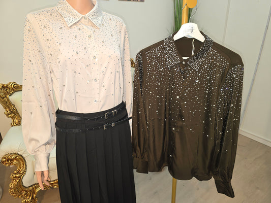 Bluse mit Strasssteine