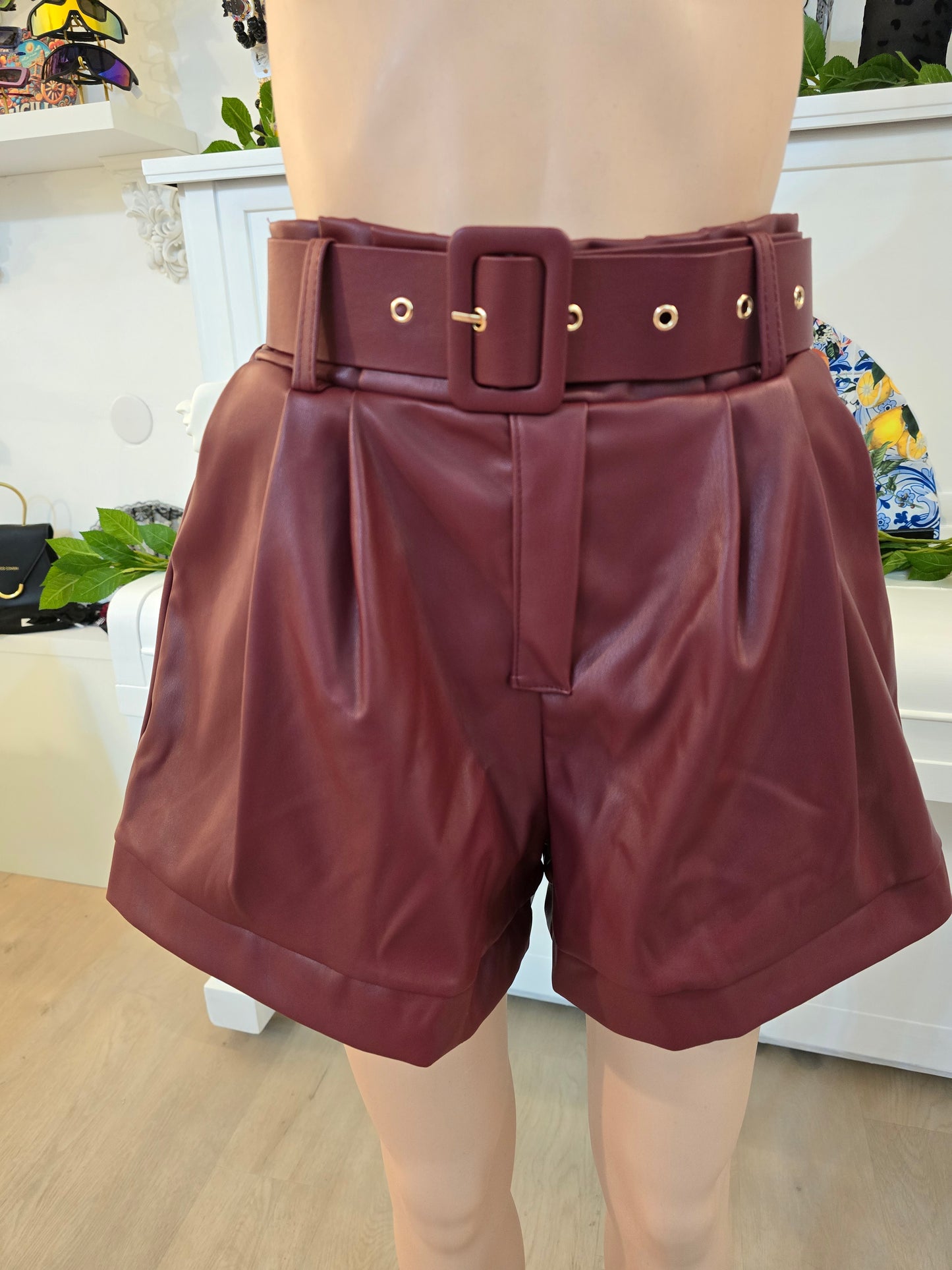 Shorts Leder
