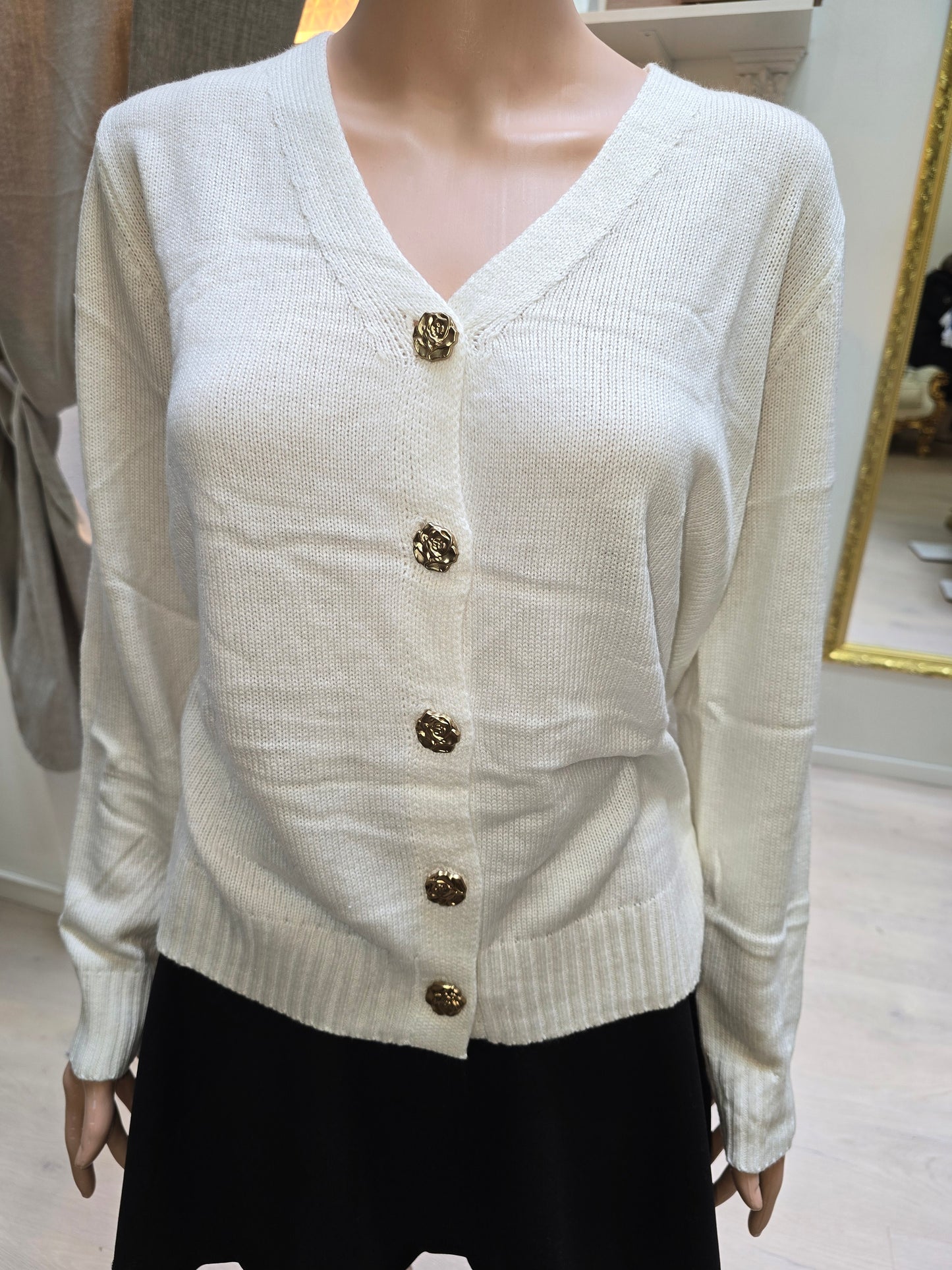 Cardigan mit Seide & Cashmere Blend