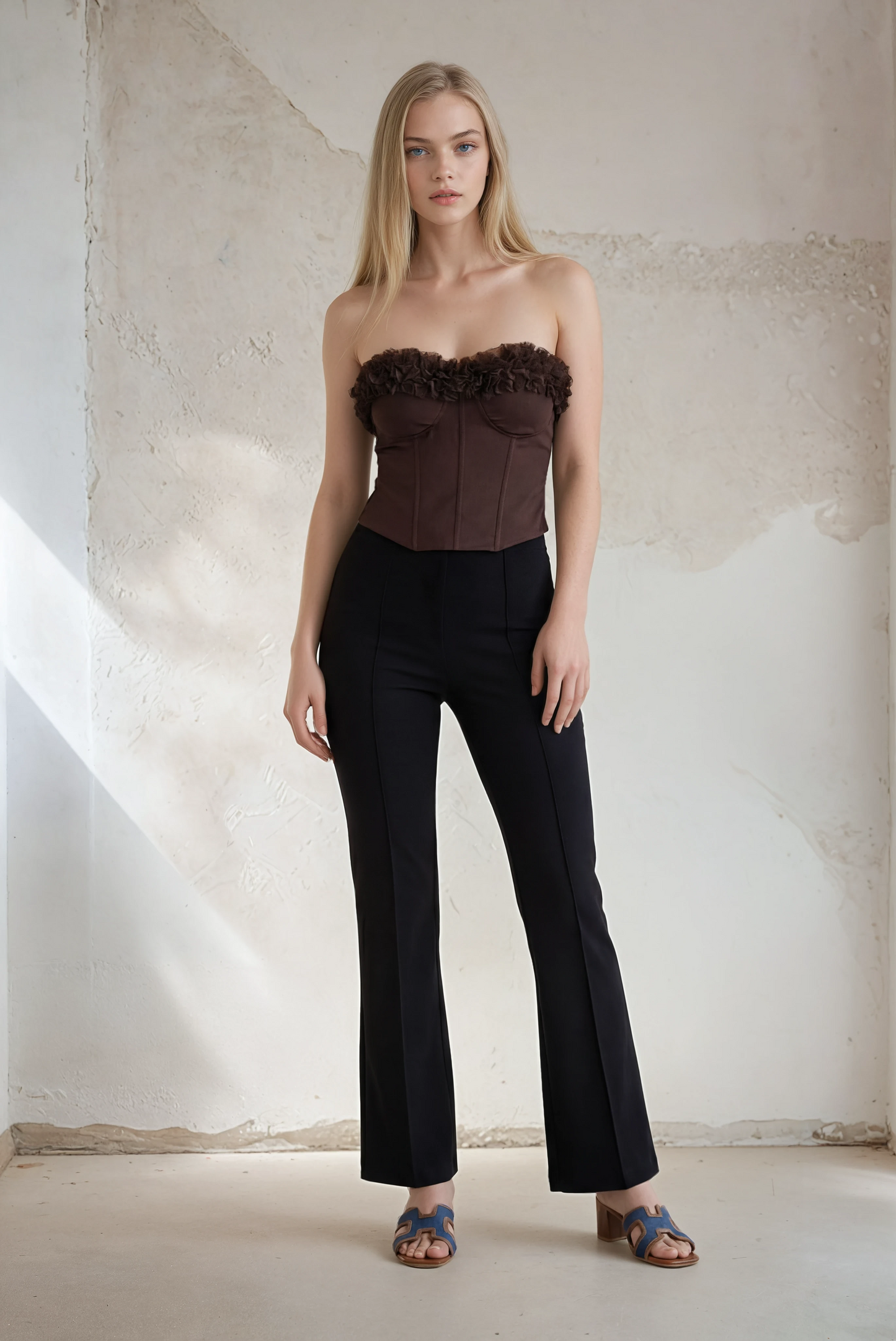 Korsett Top mit Blumen