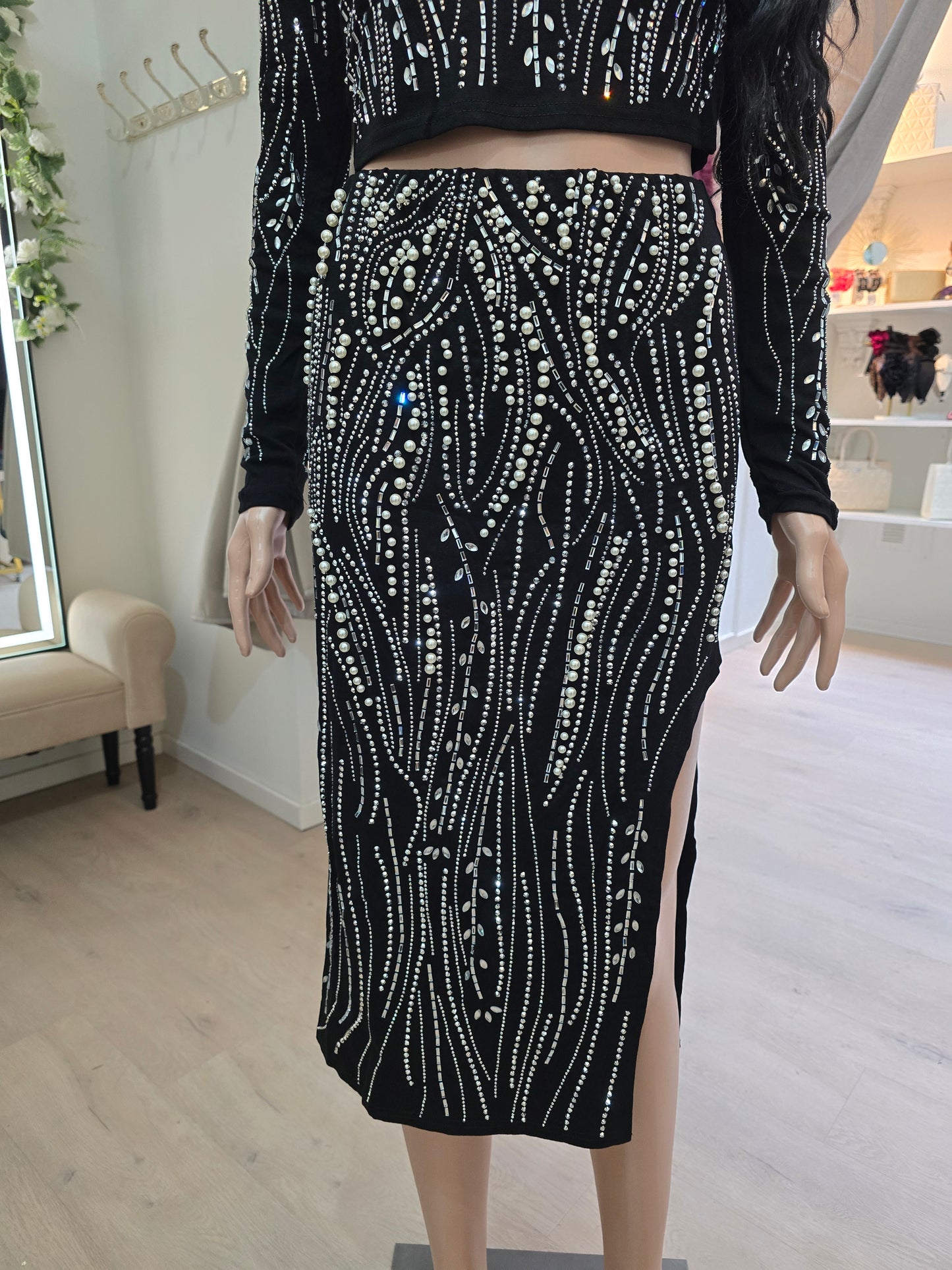 Rock mit Schlitz und Strass