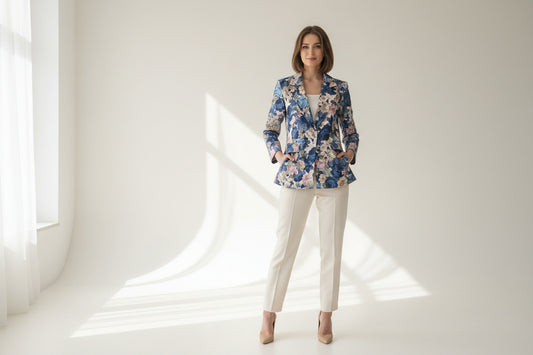 Blazer mit Blumenmuster