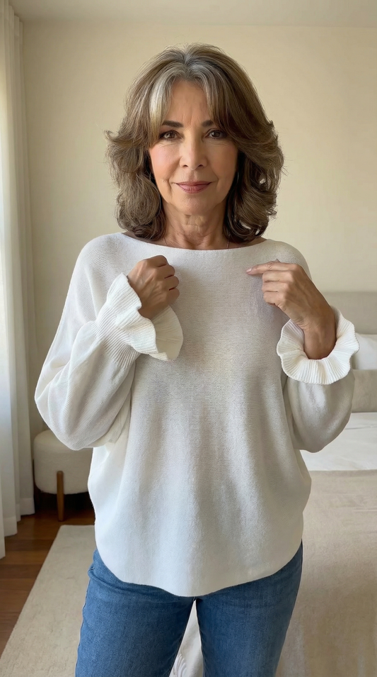 Pullover mit Rüschenärmel