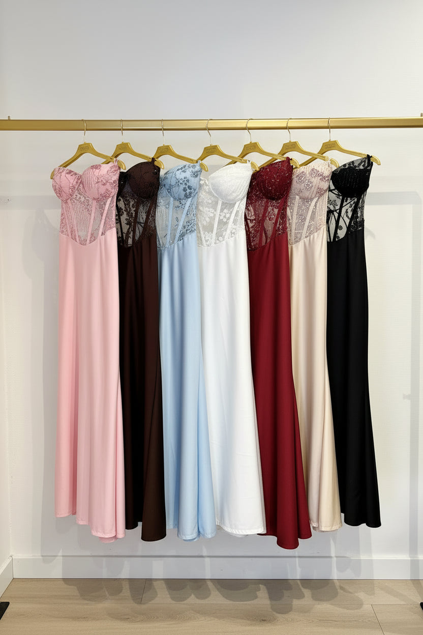 Meerjungfrauenkleid mit Rückenschnürung